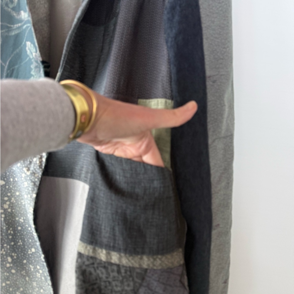 Patchwork Gray Coat - image 4